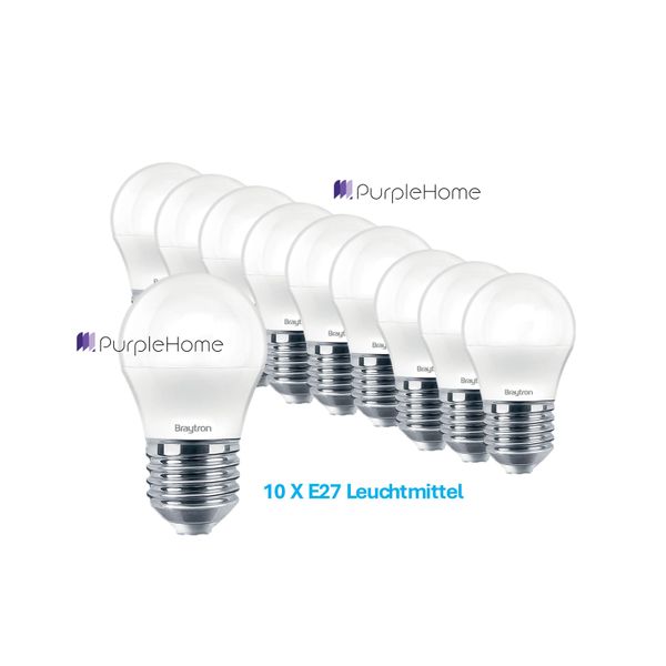 10 X Led E27 G45 Lampadina A Goccia 5W Lampadina A Globo 450 Lm 6500K Bianco Freddo-image