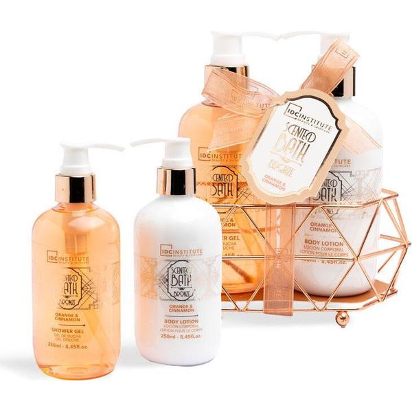 Set Regalo Da Bagno - 250 Ml Gel Doccia - 250 Ml Lozione Corpo - Arancia - Cannella - Cura Del Corpo-image