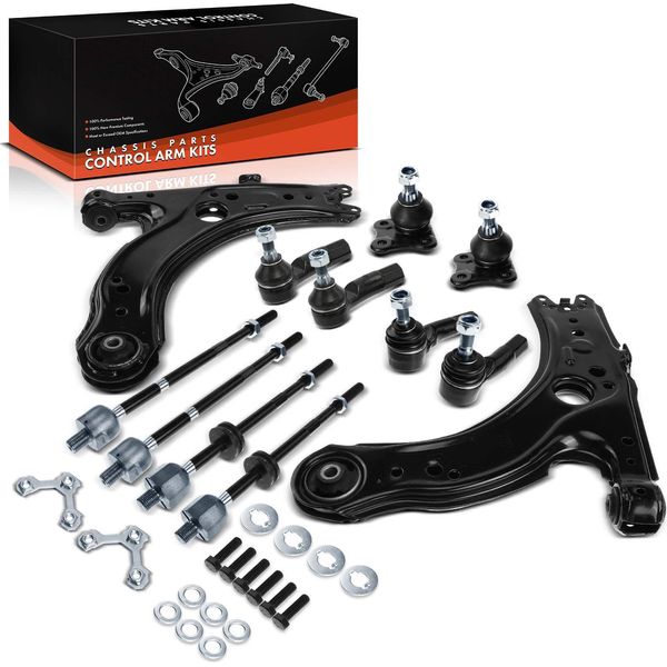 Frankberg 1X Set Di Bracci Oscillanti Asse Anteriore Per Vw Golf Iv Bora Variant New Beetle Cabriolet Audi A3 Seat Leon Toledo Ii-image