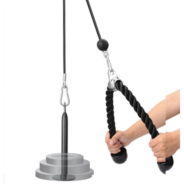 Sistema Di Cavi Per Home Fitness Happyment - Pull Fitness - Allenamento Per Bicipiti, Tricipiti, Petto E Schiena - Allenamento Della Forza - 6 Pezzi-image