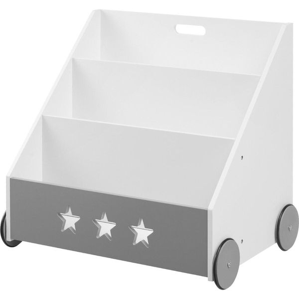 Happyment Armadio Per Giocattoli Niva - Libreria E Armadio Per Bambini - Bianco - Camera Dei Bambini - Legno Mdf - 60X43X58Cm-image
