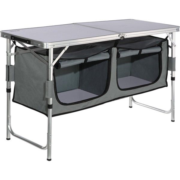 Tavolo Pieghevole - Tavolo Da Campeggio - 120X47X70Cm - Per 4-6 Persone - Con Scompartimenti-image