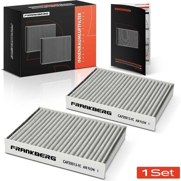 Frankberg 2X Filtro Aria Cabina Carbone Attivo Per CitroëN C1 Ii Pa Ps Peugeot 108 Toyota B4-image