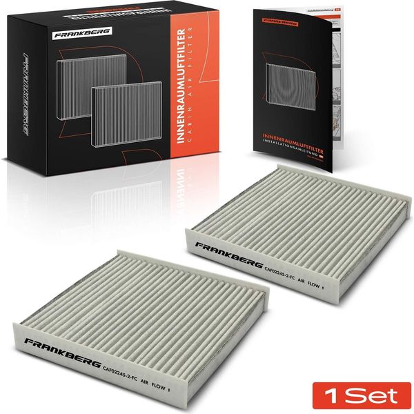 Frankberg 2X Filtro Aria Cabina A Carboni Attivi Per CitroëN Berlingo Peugeot Partner-image