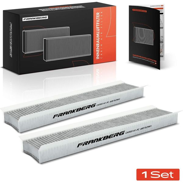 Frankberg 2X Filtro Aria Cabina Carbone Attivo Per Ford Mondeo 3 B5Y Jaguar X-Type CF1-image