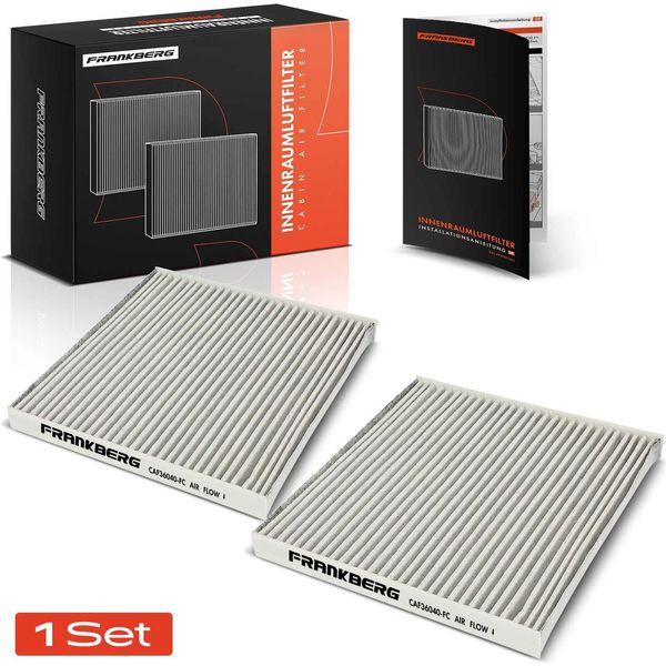 Frankberg 2X Filtro Aria Cabina A Carboni Attivi Per CitroëN Jumper Fiat Ducato Peugeot Boxer Opel-image