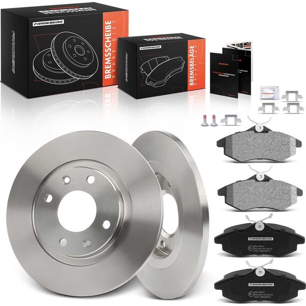 Frankberg 2X Dischi Freno 4X Pastiglie Freno Asse Anteriore Per CitroëN C2 Jm C2 Enterprise Jg C3 I Fc Fn 1.1L 1.4L-image