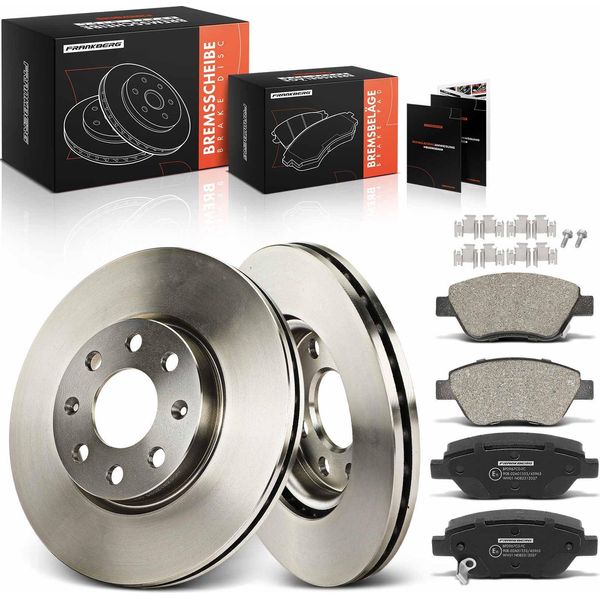 Frankberg 2X Dischi Freno 4X Pastiglie Freno Asse Anteriore Per Opel Adam M13 Corsa D S07-image