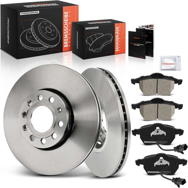 Frankberg 2X Dischi Freno 4X Pastiglie Freno Asse Anteriore Per Audi A4 A6 Seat Exeo Exeo St Skoda Superb I-image