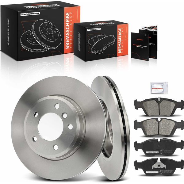 Frankberg 2X Dischi Freno 4X Pastiglie Freno Asse Anteriore Per Bmw Serie 3 E46 Serie 3 Compact Serie 3 Z4 E85-image