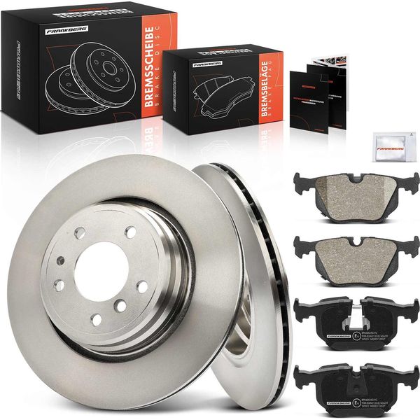 Frankberg 2X Dischi Freno 4X Pastiglie Freno Asse Posteriore Per Bmw Serie 7 E38 3.9L 5.4L 1994-2001-image