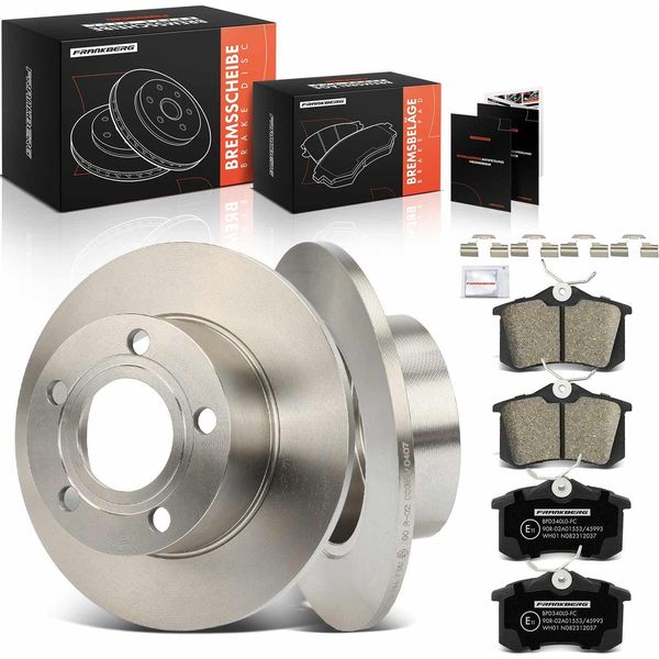 Frankberg 2X Dischi Freno 4X Pastiglie Freno Asse Posteriore Per Vw Passat Passat Variant Audi A6 Skoda Superb I-image