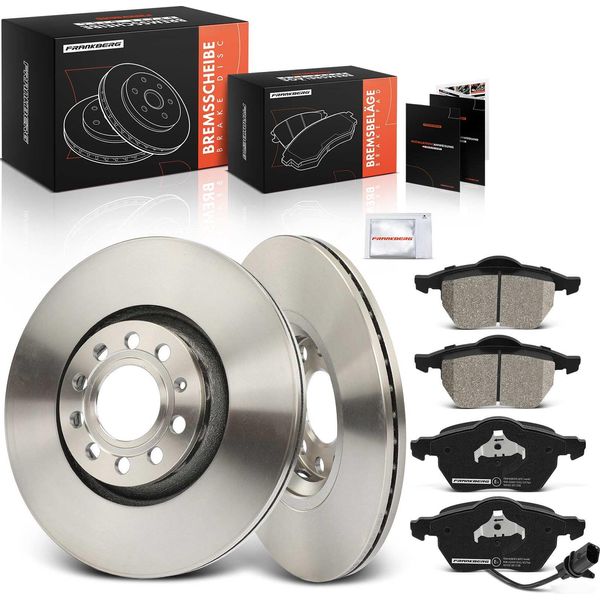 Frankberg 2X Dischi Freno 4X Pastiglie Freno Asse Anteriore Per Audi A4 A6 Seat Exeo Exeo St Skoda Superb I-image
