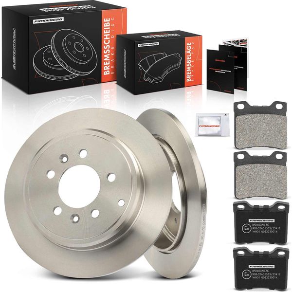 Frankberg 2X Dischi Freno 4X Pastiglie Freno Asse Posteriore Per Peugeot 607 9D 9U 2.0L 2.2L 3.0L 2000-2011-image