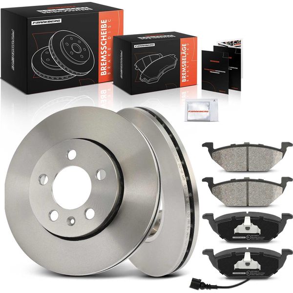 Frankberg 2X Dischi Freno 4X Pastiglie Freno Asse Anteriore Per Audi A2 A3 Seat Leon Toledo Ii Skoda Fabia I Combi Praktik-image