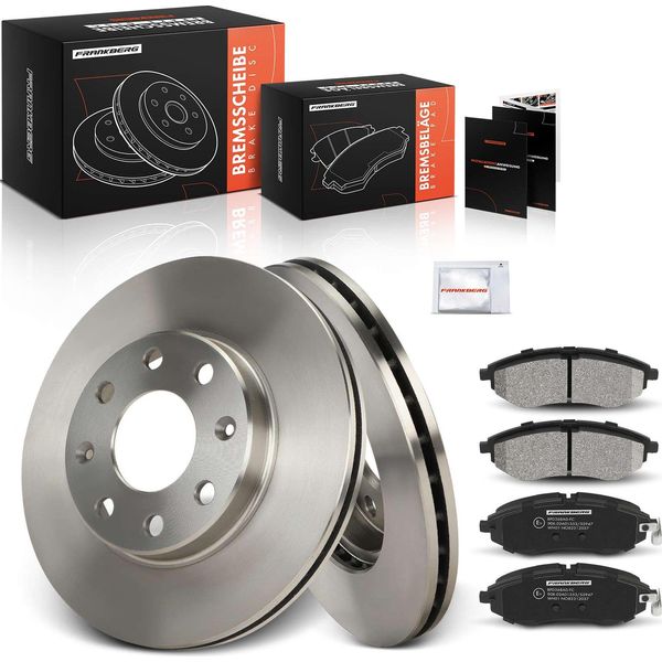 Frankberg 2X Dischi Freno 4X Pastiglie Freno Asse Anteriore Per Chevrolet Aveo T250 T255 Aveo/Kalos T200 T250 T255-image