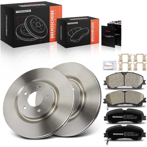 Frankberg 2X Dischi Freno 4X Pastiglie Freno Asse Anteriore Per Nissan X-Trail T32 Renault Koleos Ii Hc 1.3L 1.6L 1.8L 2.0L-image