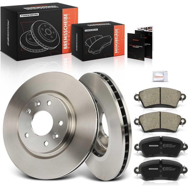 Frankberg 2X Dischi Freno 4X Pastiglie Freno Asse Anteriore Per Peugeot 206 Cc 2D 206 2A/C-image