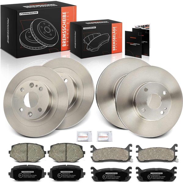Frankberg 4X Dischi Freno 8X Pastiglie Freno Asse Anteriore Asse Posteriore Per Mazda MX-5 I MX-5 Ii Nb 1.6L 1.8L 1994-2003-image