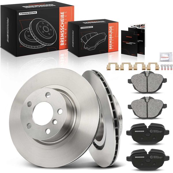 Frankberg 2X Dischi Freno 4X Pastiglie Freno Asse Posteriore Per Bmw X3 F25 X4 F26 2.0L 1.6L 3.0L 2010-2018-image