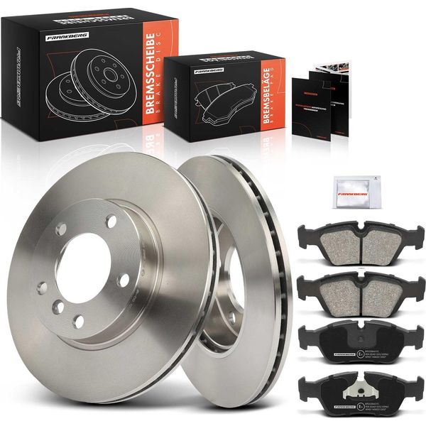 Frankberg 2X Dischi Freno 4X Pastiglie Freno Asse Anteriore Per Bmw Serie 3 Serie 3 Compact Serie 3 Z3 Z4-image