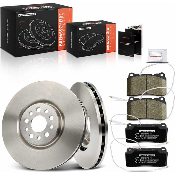 Frankberg 2X Dischi Freno 4X Pastiglie Freno Asse Anteriore Per CitroëN C8 C8 Van Fiat Ulysse Lancia Phedra Peugeot 807-image