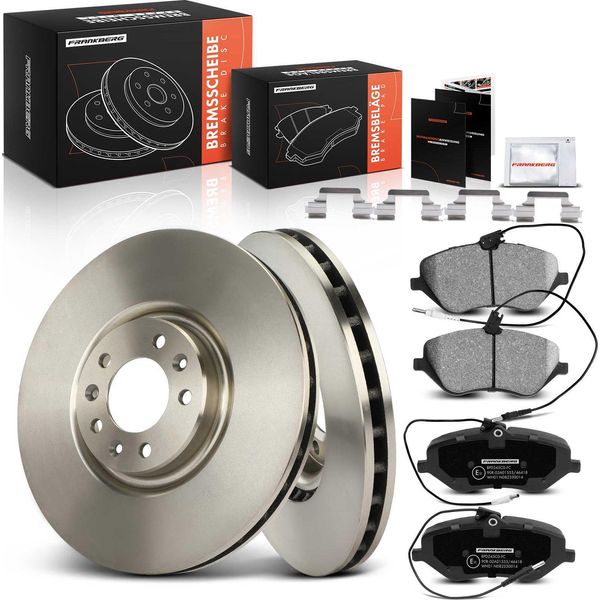 Frankberg 2X Dischi Freno 4X Pastiglie Freno Asse Anteriore Per CitroëN C5 Iii C5 Iii Break C6 Peugeot 407 407 Sw 607-image