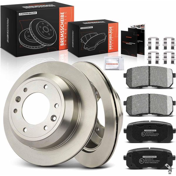 Frankberg 2X Dischi Freno 4X Pastiglie Freno Asse Posteriore Per Hyundai H-1 Cargo Tq H-1 Travel 2.5L Anno Dal 2008-image