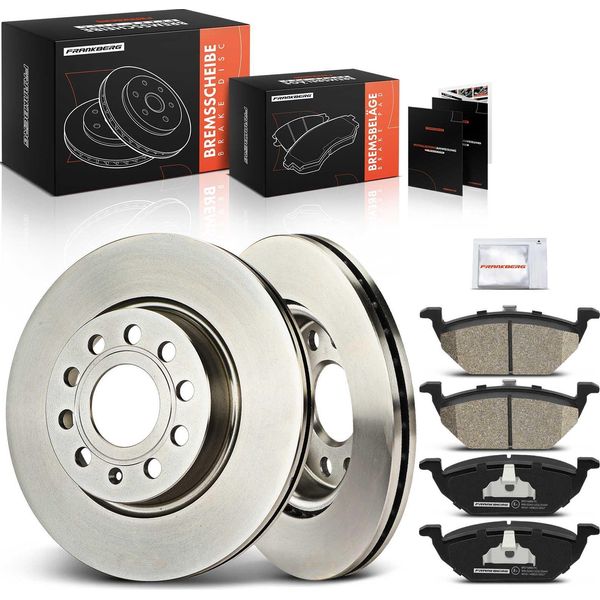 Frankberg 2X Dischi Freno 4X Pastiglie Freno Asse Anteriore Per Audi A3 Seat Altea Xl Leon Toledo Iii Skoda Octavia Ii Combi-image