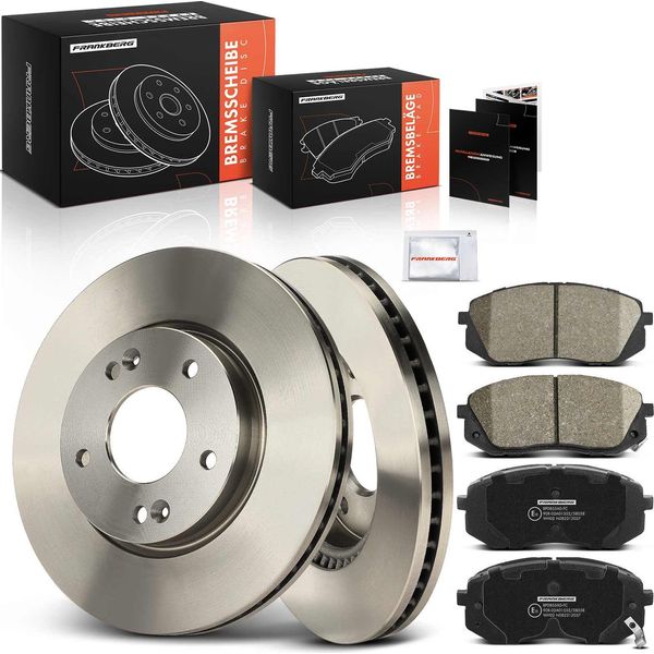 Frankberg 2X Dischi Freno 4X Pastiglie Freno Asse Anteriore Per Kia Carens Iii Mpv Un 1.6L 2.0L 2006-2013-image