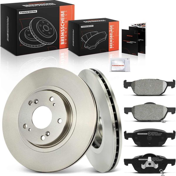Frankberg 2X Dischi Freno 4X Pastiglie Freno Asse Anteriore Per Honda Accord Viii Cu Accord Viii Kombi Cw 2.0L 2.2L 2.4L-image