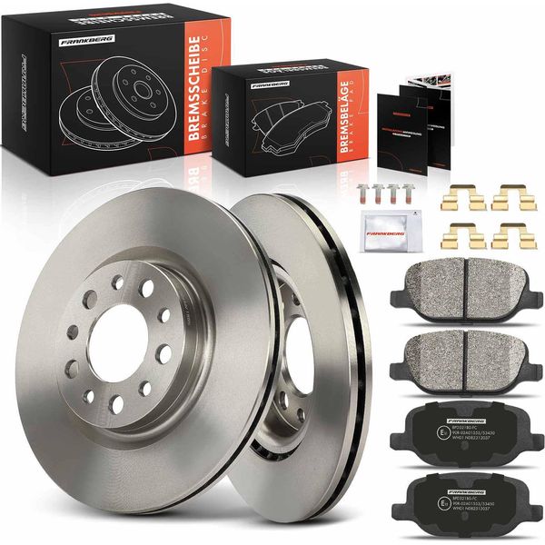 Frankberg 2X Dischi Freno 4X Pastiglie Freno Asse Posteriore Per Alfa Romeo 159 939 159 Sportwagon Brera Spider 2005-2012-image