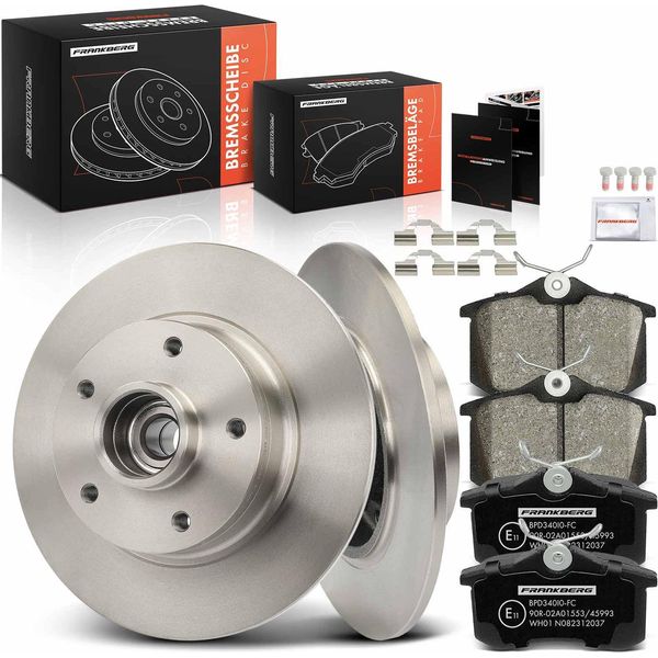 Frankberg 2X Dischi Freno 4X Pastiglie Freno Asse Posteriore Per Renault Megane Iii DZ0/1 B3 BZ0/1-image