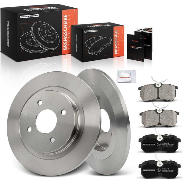 Frankberg 2X Dischi Freno 4X Pastiglie Freno Asse Posteriore Per Ford Focus Daw Dbw Focus Turnier Dnw 2.0L 2002-2004-image