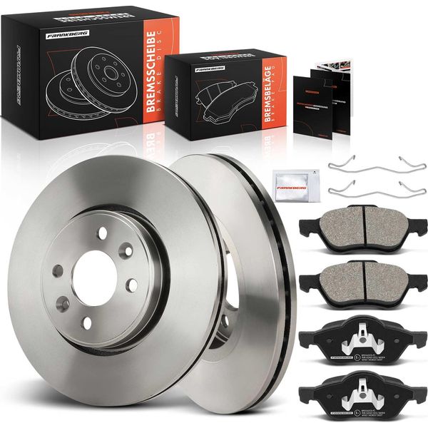 Frankberg 2X Dischi Freno 4X Pastiglie Freno Asse Anteriore Per Renault Clio Iii Megane Ii Coupé-Cabriolet Van Kombi ScéNic-image