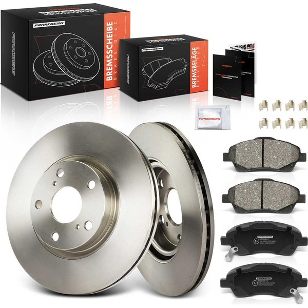 Frankberg 2X Dischi Freno 4X Pastiglie Freno Asse Anteriore Per Toyota Avensis Avensis Station Wagon Avensis Corolla Verso-image