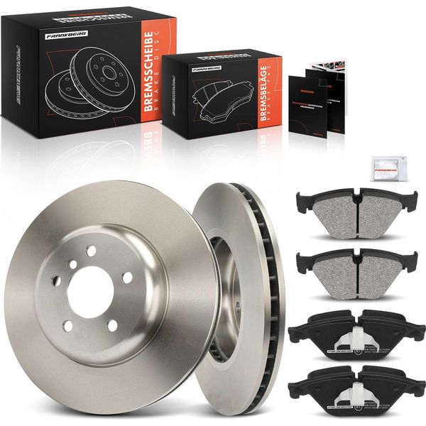 Frankberg 2X Dischi Freno 4X Pastiglie Freno Asse Anteriore Per Bmw Serie 5 F10 F10 F18 Serie 5 Touring F11 2.0L 3.0L 2009-2017-image