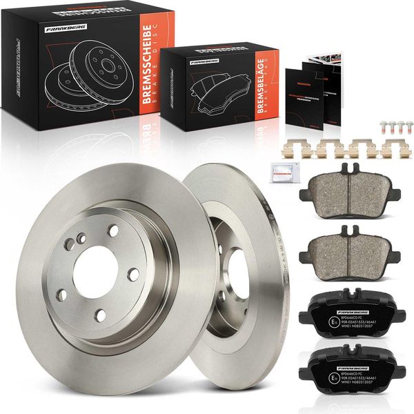 Frankberg 2X Dischi Freno 4X Pastiglie Freno Asse Posteriore Per Mercedes-Benz Slc R172 Slk 1.6L 2.0L 2.1L 1.8L 3.5L-image