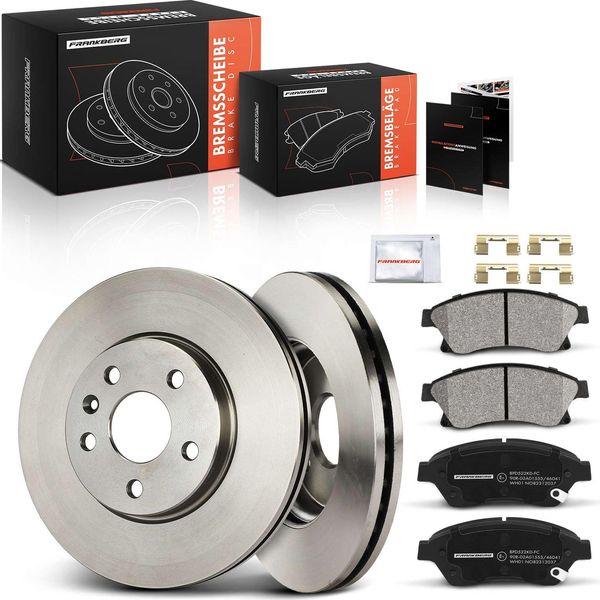 Frankberg 2X Dischi Freno 4X Pastiglie Freno Asse Anteriore Per Chevrolet Aveo Cruze Station Wagon Opel Astra J Caravan Gtc-image