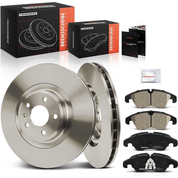Frankberg 2X Dischi Freno 4X Pastiglie Freno Asse Anteriore Per Audi A4 8K2 B8 8K5 B8 A5 8T3 8F7 8TA Q5 8RB-image