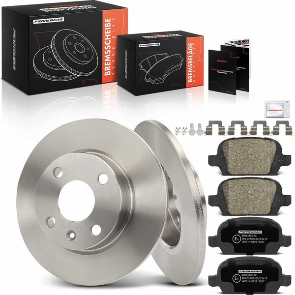 Frankberg 2X Dischi Freno 4X Pastiglie Freno Asse Posteriore Per Opel Corsa C F08 F68 X01 Tigra Twintop X04-image