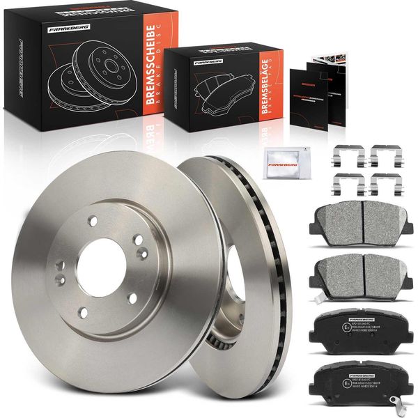 Frankberg 2X Dischi Freno 4X Pastiglie Freno Asse Anteriore Per Hyundai I30 Pd Pde Pden I30 Estate Pde 1.4L Anno Dal 2016-image