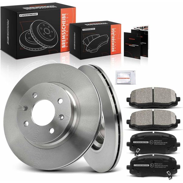 Frankberg 2X Dischi Freno 4X Pastiglie Freno Asse Anteriore Per Hyundai I20 Pb Pbt 1.2L 2008-2014-image