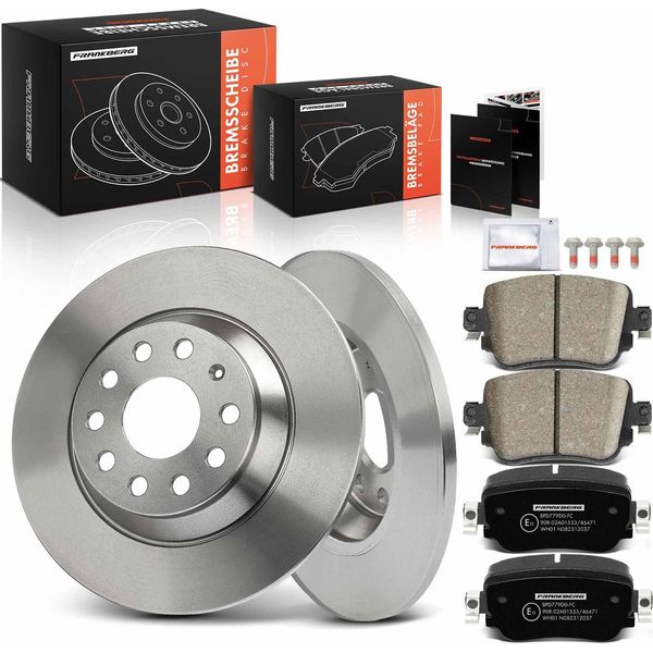 Frankberg 2X Dischi Freno 4X Pastiglie Freno Asse Posteriore Per Vw Sharan Audi Q3 Seat Alhambra Alhambra Van-image