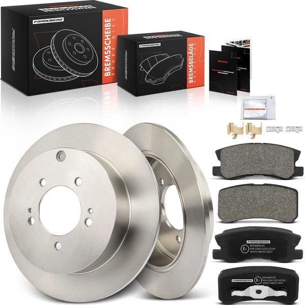 Frankberg 2X Dischi Freno 4X Pastiglie Freno Asse Posteriore Per CitroëN C4 Aircross C-Crosser Enterprise Mitsubishi Lancer-image