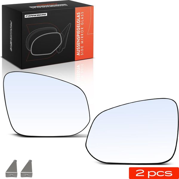 Frankberg 2X Vetro Specchio Esterno Anteriore Sinistro Destro Per Toyota Rav 4 Iv-image