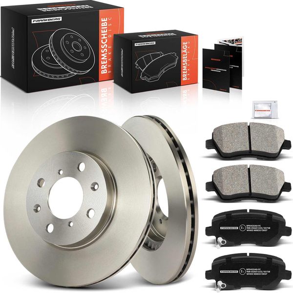 Frankberg 2X Dischi Freno 4X Pastiglie Freno Asse Anteriore Per Opel Agila (B) B H08 Suzuki Splash Ex Swift Iii Ez Mz-image