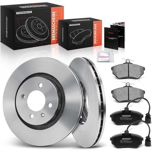 Frankberg 2X Dischi Freno 4X Pastiglie Freno Asse Anteriore Per Vw Corrado Golf Passat Variant Seat Cordoba Vario Ibiza Ii-image