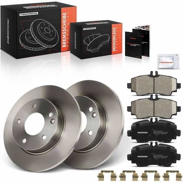 Frankberg 2X Dischi Freno 4X Pastiglie Freno Asse Anteriore Per Mercedes-Benz Classe A W168 1.4L 1.6L 1.7L 1997-2004-image