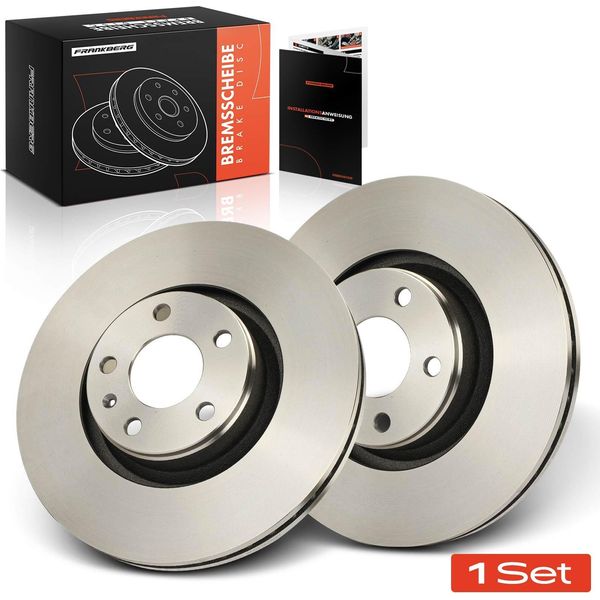 Frankberg 2X Dischi Freno Asse Anteriore Per Audi A6 Allroad Avant A8 2.0L 2.4L 2.7L 2002-2011-image